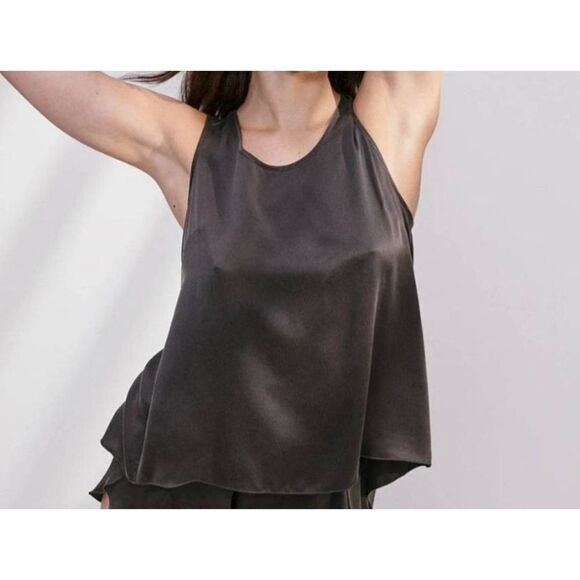 Lunya  Silk Washable  meditative Grey Tank top Size Small - Picture 1 of 3
